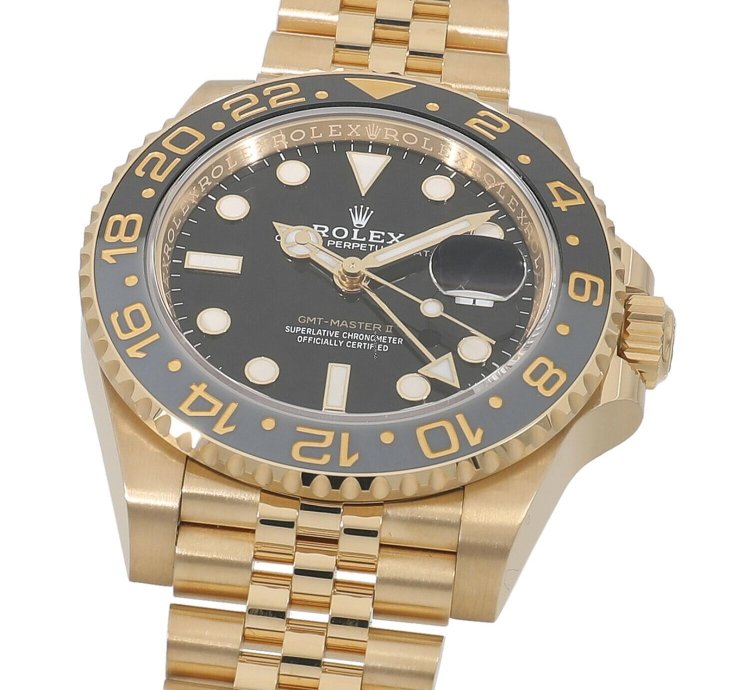 Rolex Gmt-master Ii 126718grnr Automatic Yellow Gold Like New Unworn