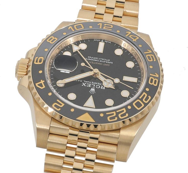 Rolex Gmt-master Ii 126718grnr Automatic Yellow Gold Like New Unworn