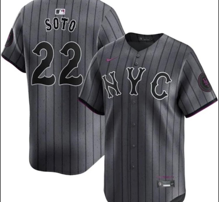 New York Mets 22 Juan Soto Jersey Stitched Grey Alternate