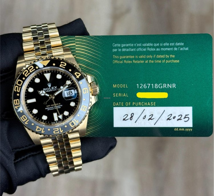 Rolex Gmt-master Ii 126718grnr Gmt-master Ii 40mm Yellow Gold Black Dial Jubilee