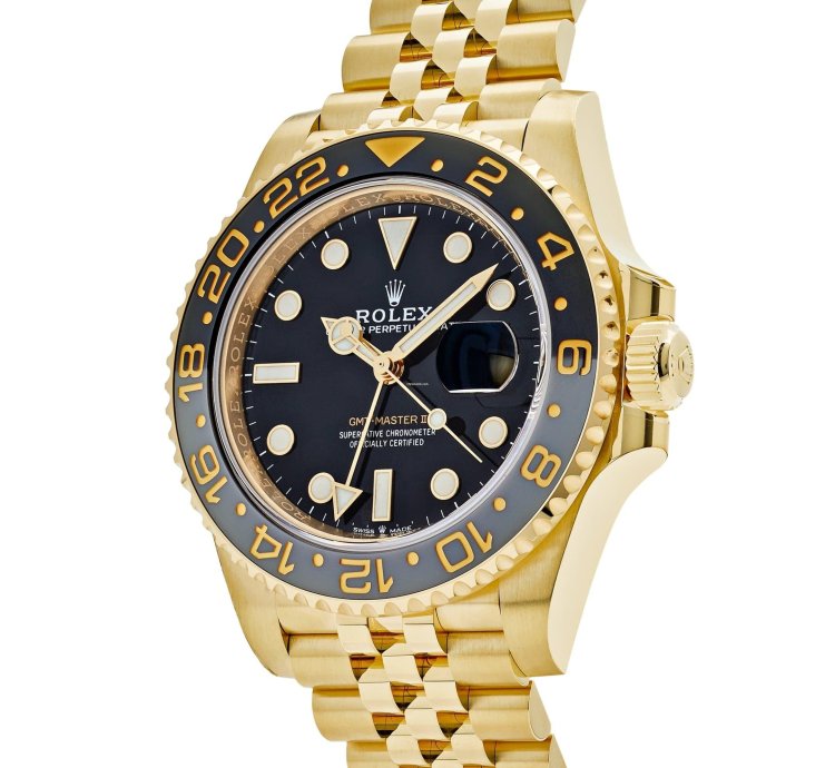 Rolex Gmt-master Ii 126718grnr Yellow Gold Black Dial Jubilee 2024
