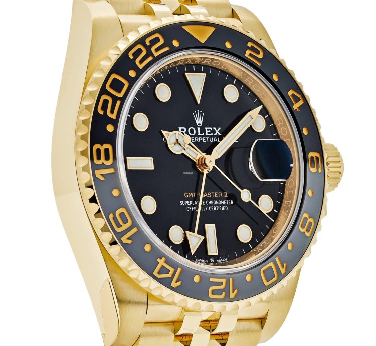 Rolex Gmt-master Ii 126718grnr Yellow Gold Black Dial Jubilee 2024