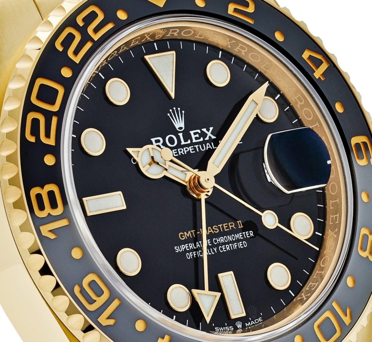Rolex Gmt-master Ii 126718grnr Yellow Gold Black Dial Jubilee 2024