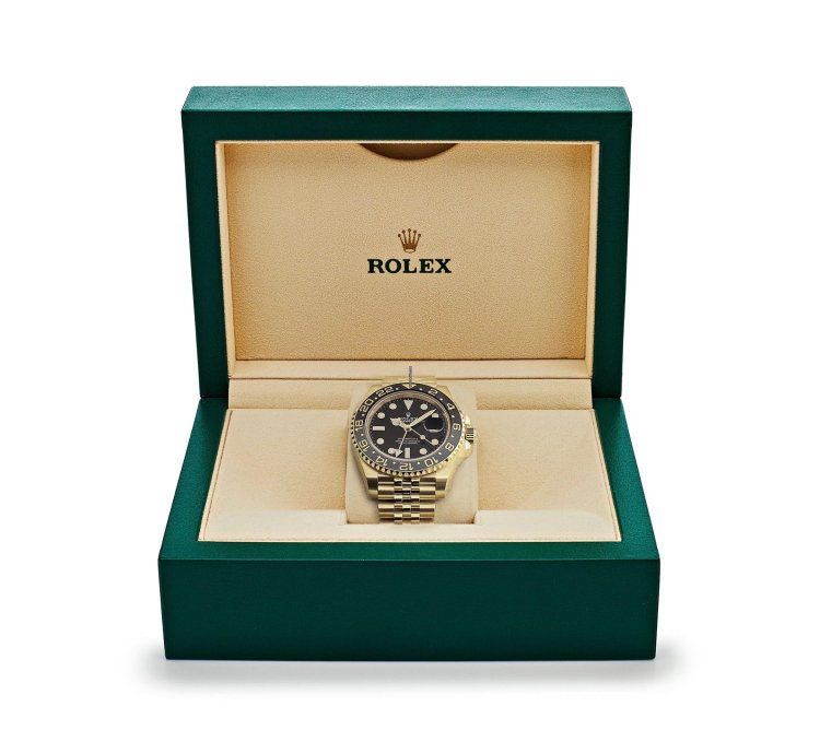 Rolex Gmt-master Ii 126718grnr Yellow Gold Black Dial Jubilee 2024