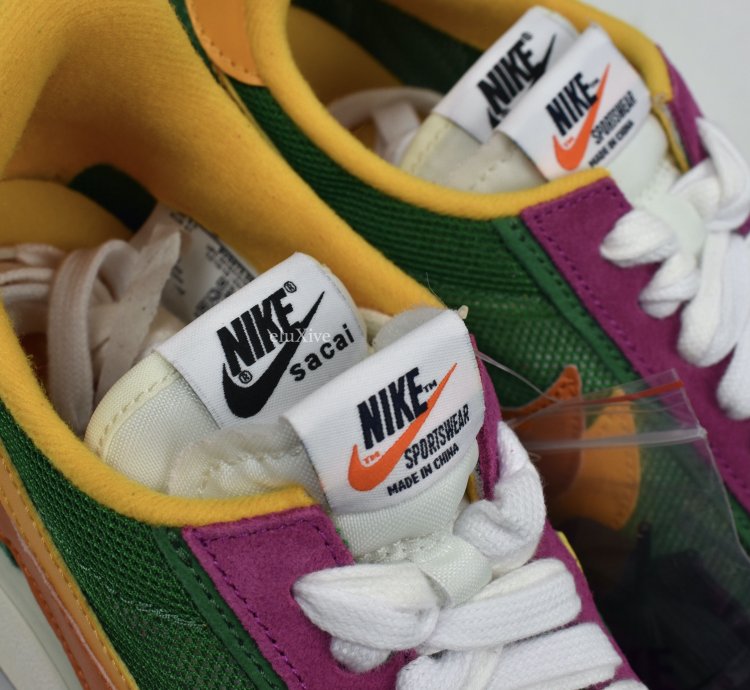 Nike Sacai Ld Waffle Sneakers Pine Green Clay Orange Ds19
