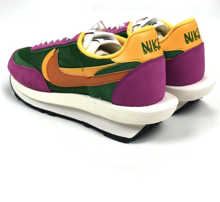Nike Sacai Ld Waffle Sneakers Pine Green Clay Orange Ds19