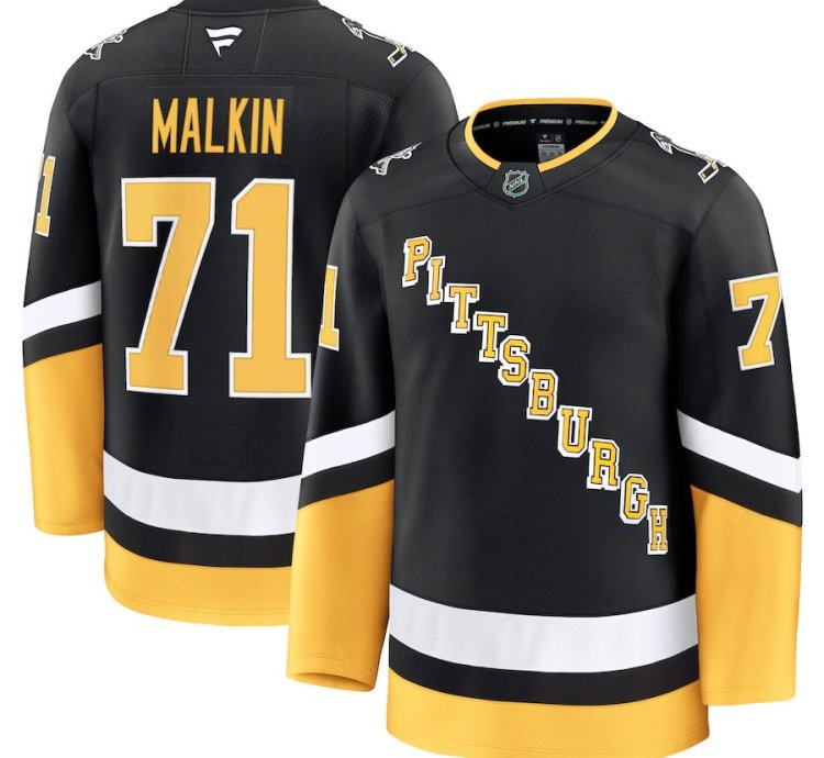 Pittsburgh Penguins 71 Evgeni Malkin Alternate Premium Jersey Black