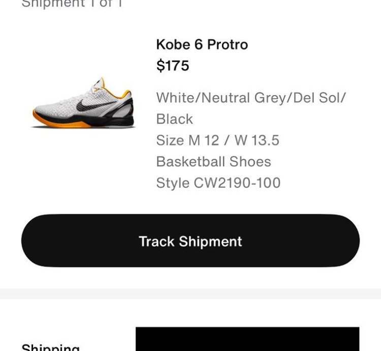 Kobe 6 Protro White Del Sol