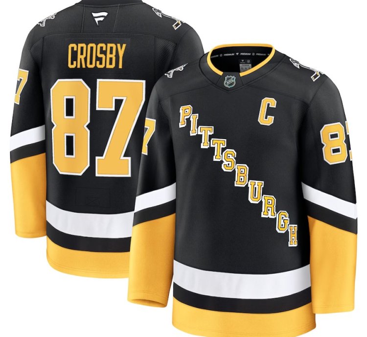 Pittsburgh Penguins 87 Sidney Crosby Alternate Premium Jersey Black