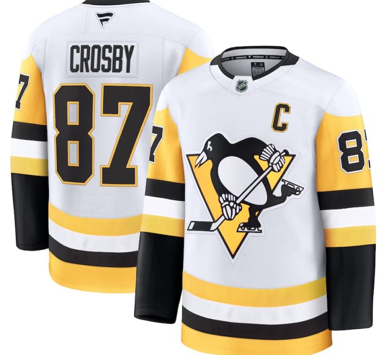 Pittsburgh Penguins 87 Sidney Crosby Away Premium Jersey White