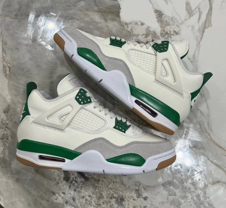 Nike Sb Air Jordan 4 Pine Green Mens Shoes Size 8 5 Uk