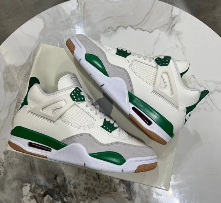 Nike Sb Air Jordan 4 Pine Green Mens Shoes Size 8 5 Uk