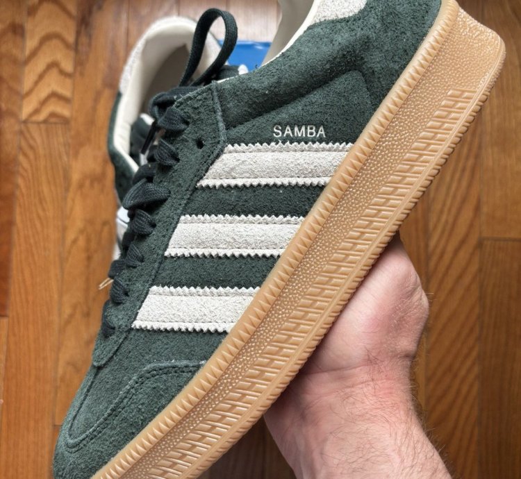 Adidas Samba Xlg Shadow Green Chalk White Size 11 Brand New