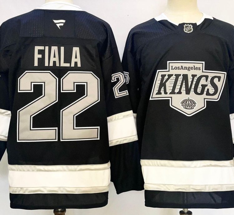 Mens Kevin Fiala Jersey 22 Los Angeles Kings Black All Stitched