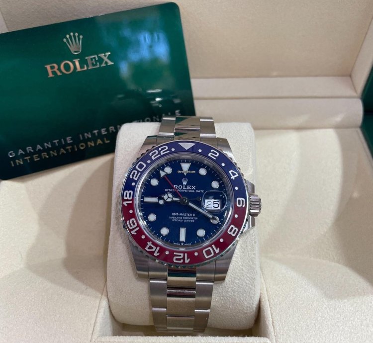 Rolex Gmt-master Ii 126719blro Blue Dial White Gold Box And Papers Unworn