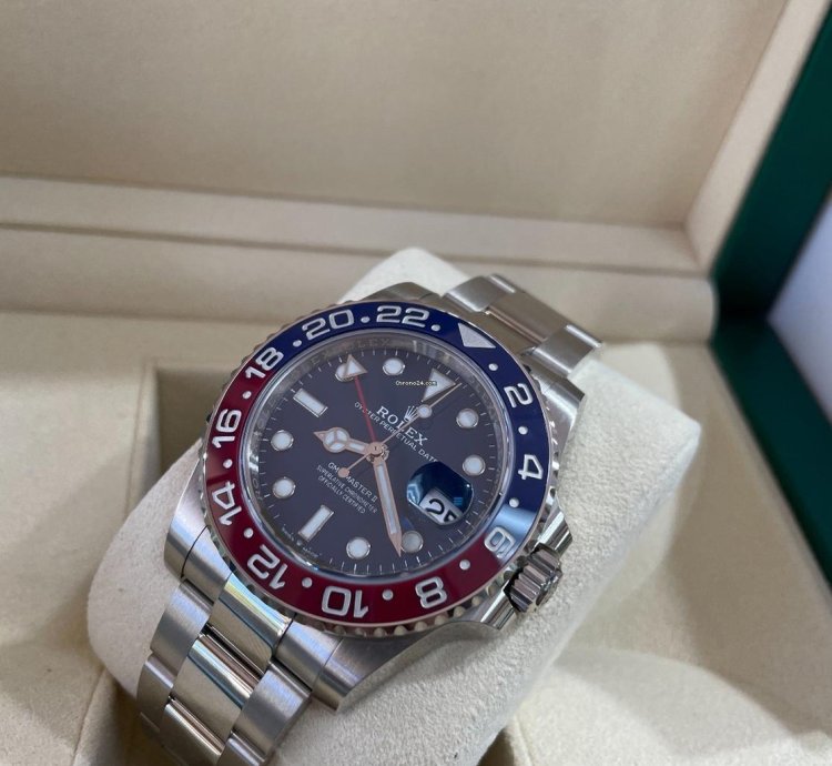 Rolex Gmt-master Ii 126719blro Blue Dial White Gold Box And Papers Unworn