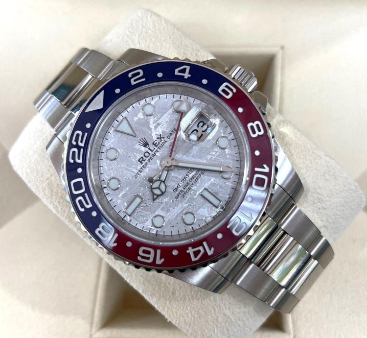 Rolex Gmt-master Ii 126719blro Gmt-master Ii Factory Meteorite Dial Pepsi Bezel 18k White Gold Unworn