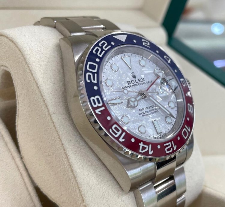 Rolex Gmt-master Ii 126719blro Gmt-master Ii Factory Meteorite Dial Pepsi Bezel 18k White Gold Unworn