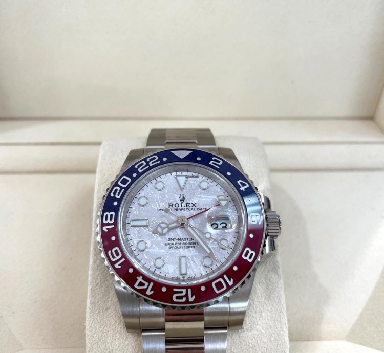 Rolex Gmt-master Ii 126719blro Gmt-master Ii Factory Meteorite Dial Pepsi Bezel 18k White Gold Unworn