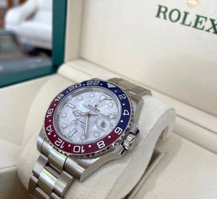 Rolex Gmt-master Ii 126719blro Gmt-master Ii Factory Meteorite Dial Pepsi Bezel 18k White Gold Unworn