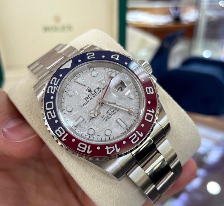 Rolex Gmt-master Ii 126719blro Gmt-master Ii Factory Meteorite Dial Pepsi Bezel 18k White Gold Unworn