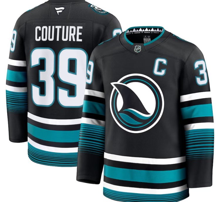 San Jose Sharks 39 Logan Couture Alternate Premium Jersey Black