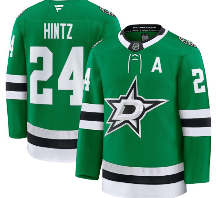 Roope Hintz Jersey 24 Dallas Stars Premium All Stitched Kelly Green