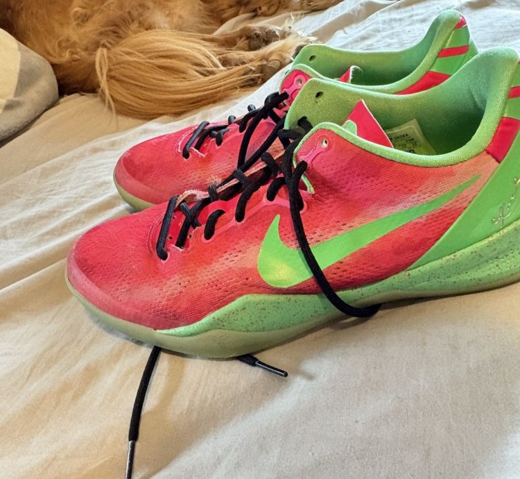 Kobe 8 Nike Id Size 10 Pink And Green