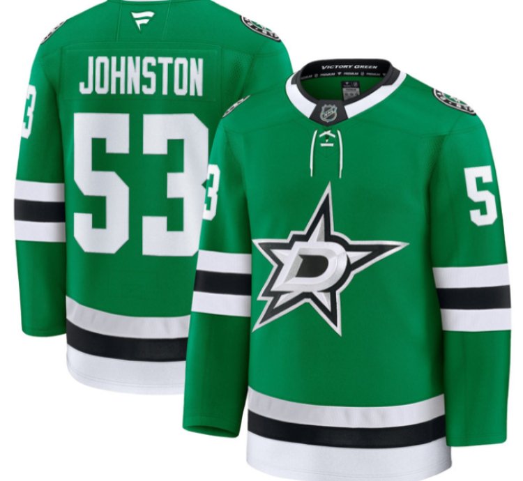 Wyatt Johnston Jersey 53 Dallas Stars Premium All Stitched Kelly Green