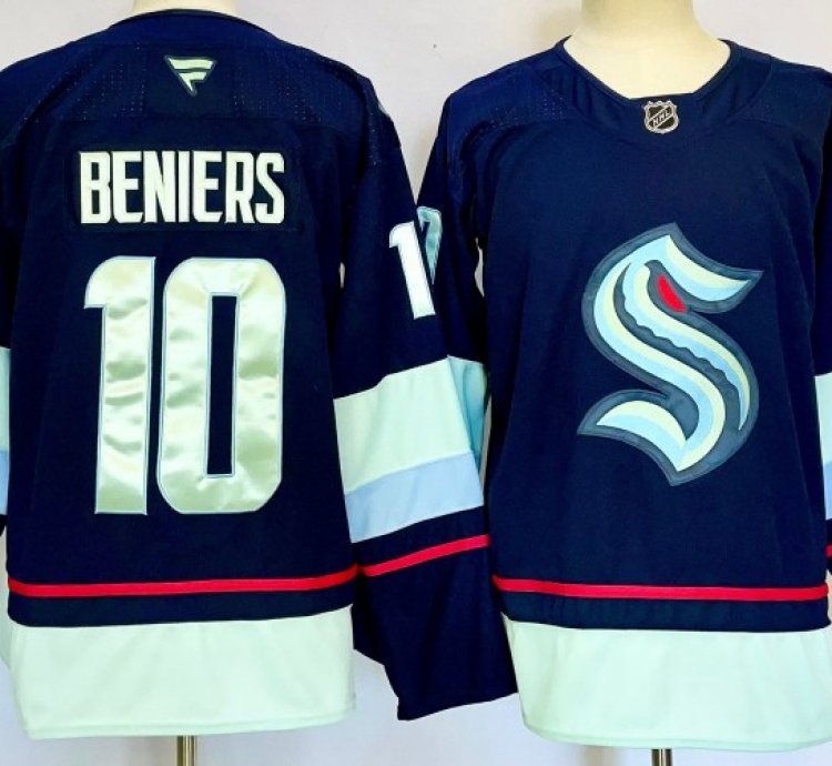 Seattle Kraken 10 Matty Beniers Jersey Stitched