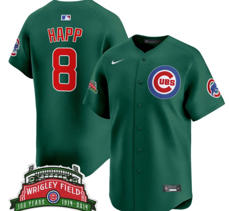 Ian Happ Jersey 8 Chicago Cubs Wrigley Field Style Vapor Premier Limited All Stitched