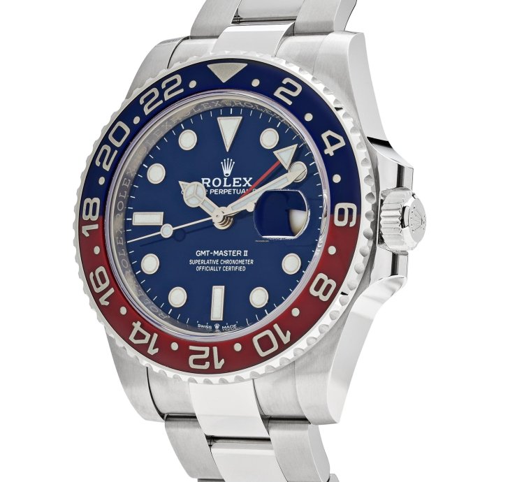 Rolex Gmt-master Ii 126719blro Pepsi White Gold Blue Dial 2023