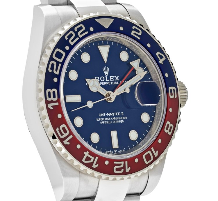 Rolex Gmt-master Ii 126719blro Pepsi White Gold Blue Dial 2023