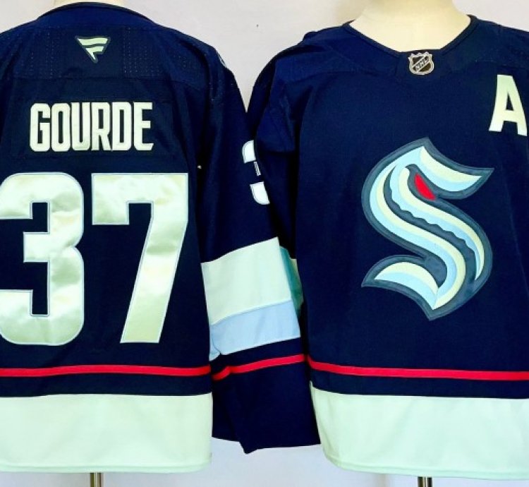 Seattle Kraken 37 Yanni Gourde Jersey Stitched