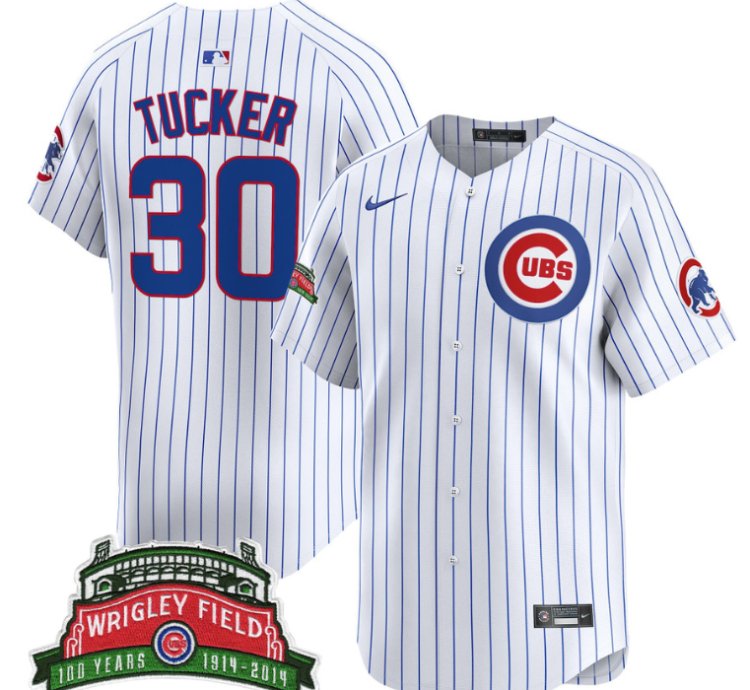 Kyle Tucker Jersey 30 Chicago Cubs Wrigley Field Style Vapor Premier Limited All Stitched Pinstripe