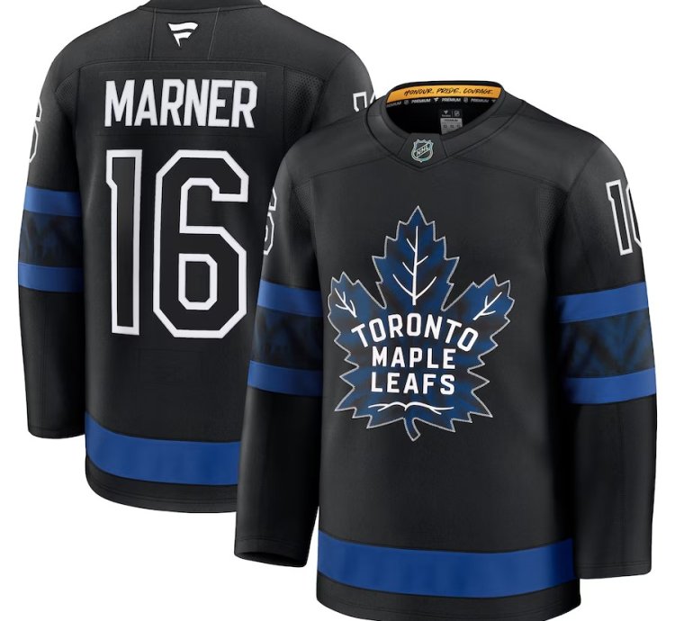 Toronto Maple Leafs 16 Mitch Marner Alternate Premium Jersey Black