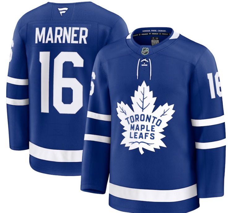 Toronto Maple Leafs 16 Mitch Marner Home Premium Jersey Blue