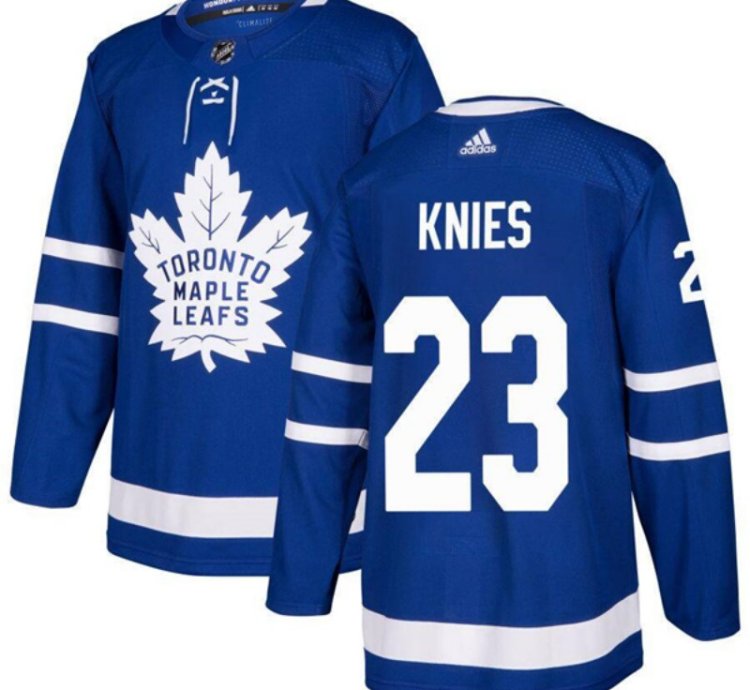 Toronto Maple Leafs 23 Matthew Knies Jersey Stitched Blue