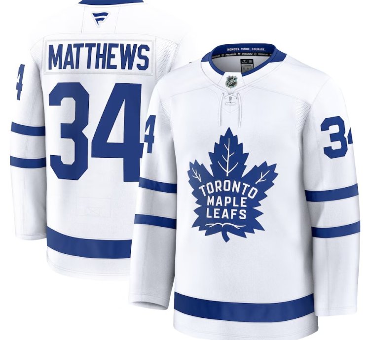 Toronto Maple Leafs 34 Auston Matthews Away Premium Jersey White