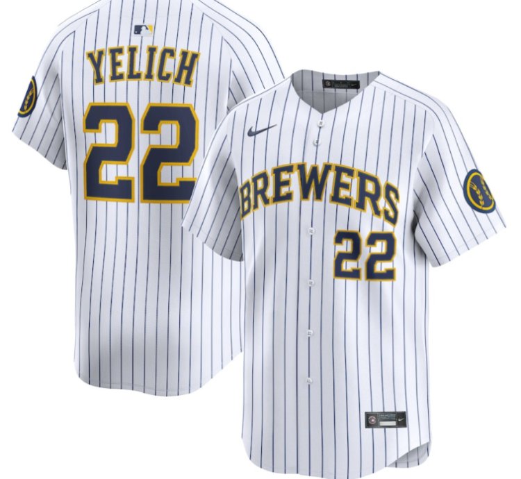 Christian Yelich 22 Milwaukee Brewers Alternate Limited Men Jersey - White