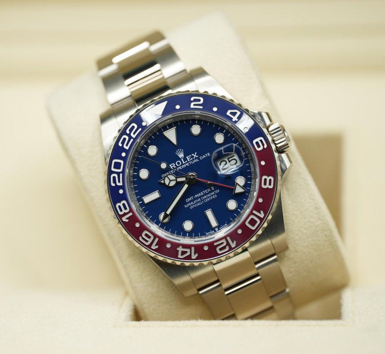 Rolex Gmt-master Ii 2021 Rolex Gmt Master Ii White Gold Pepsi Blue Dial Unworn Box Papers 126719blro