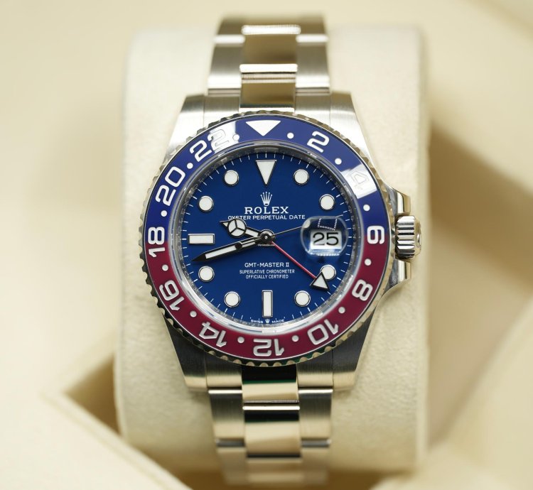 Rolex Gmt-master Ii 2021 Rolex Gmt Master Ii White Gold Pepsi Blue Dial Unworn Box Papers 126719blro