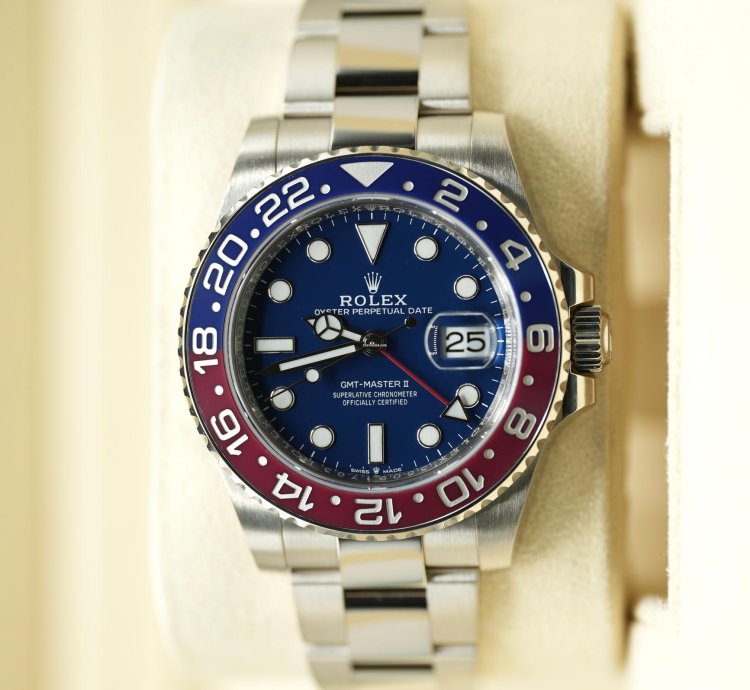 Rolex Gmt-master Ii 2021 Rolex Gmt Master Ii White Gold Pepsi Blue Dial Unworn Box Papers 126719blro