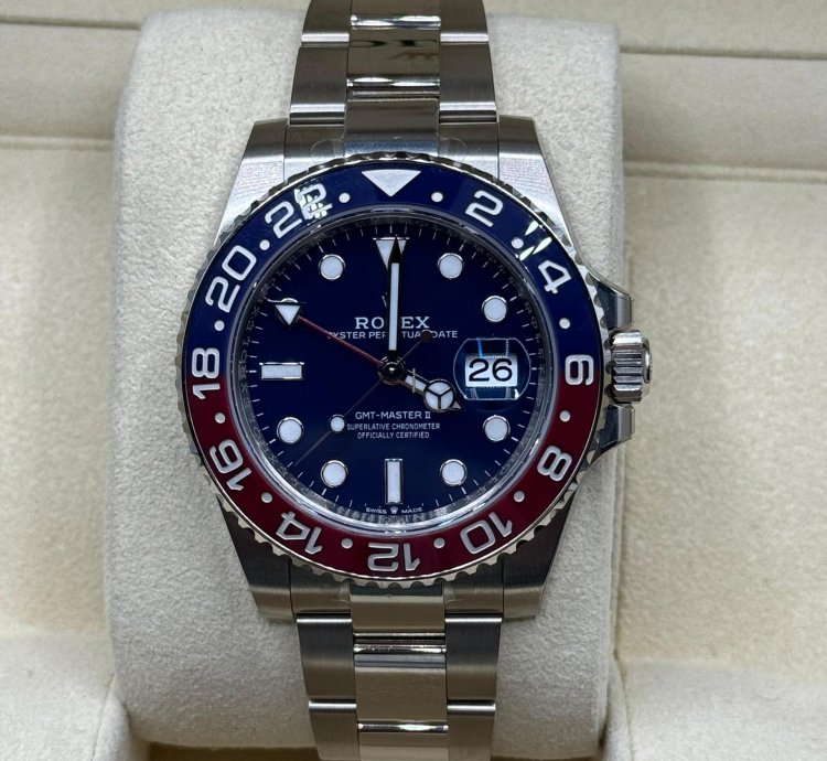 Rolex Gmt-master Ii 2021 White Gold Gmt-master Ii Blue Dial Unworn Box And Papers 126719blro