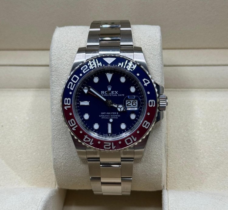 Rolex Gmt-master Ii 2021 White Gold Gmt-master Ii Blue Dial Unworn Box And Papers 126719blro