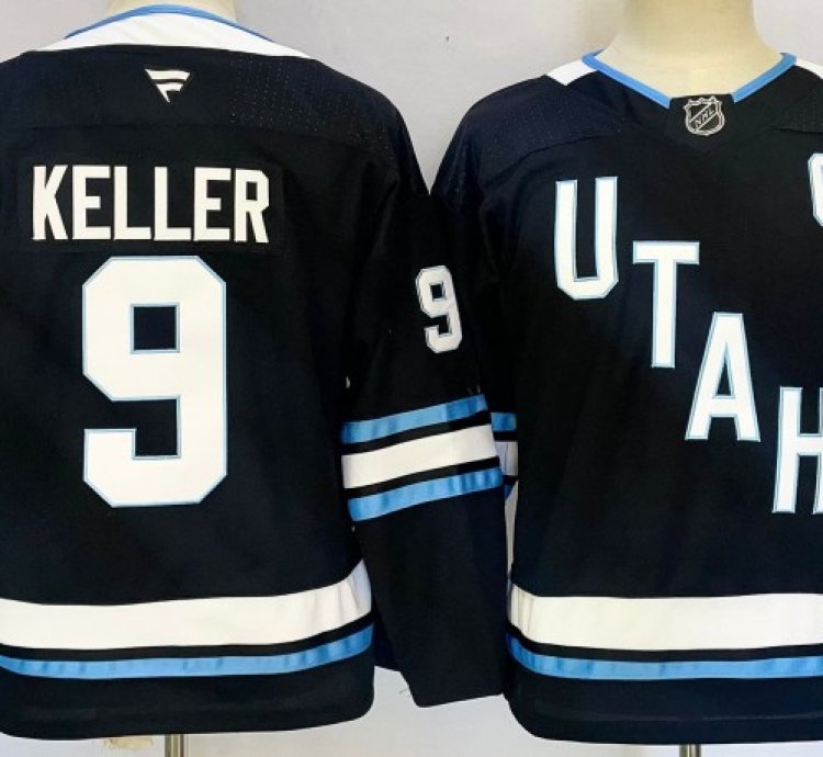 Utah Hockey Club 9 Clayton Keller Jersey Stitched Black