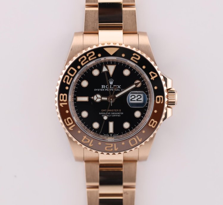 Rolex Gmt-master Ii 2022 Gmt Master Ii Rootbeer Rose Gold 126715chnr