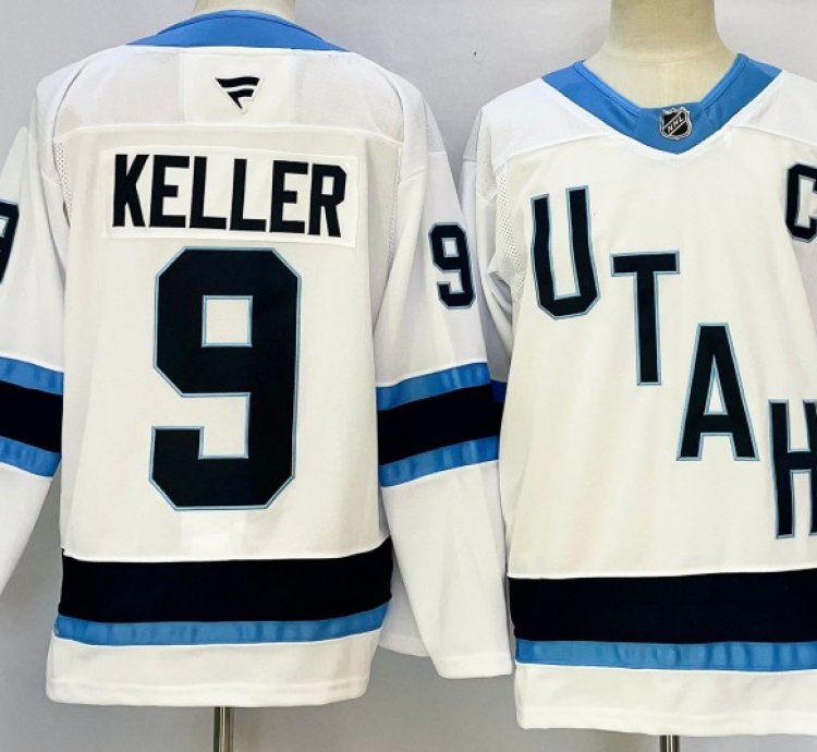 Utah Hockey Club 9 Clayton Keller Jersey Stitched White