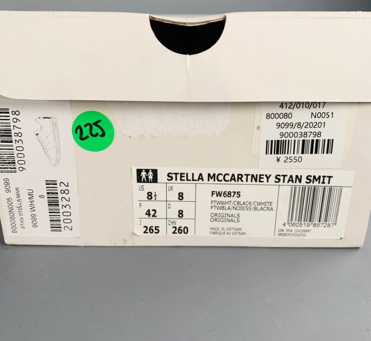 Adidas Stella Mccartney White Multi Color Leather Stars Lace-up Low Top Sneakers