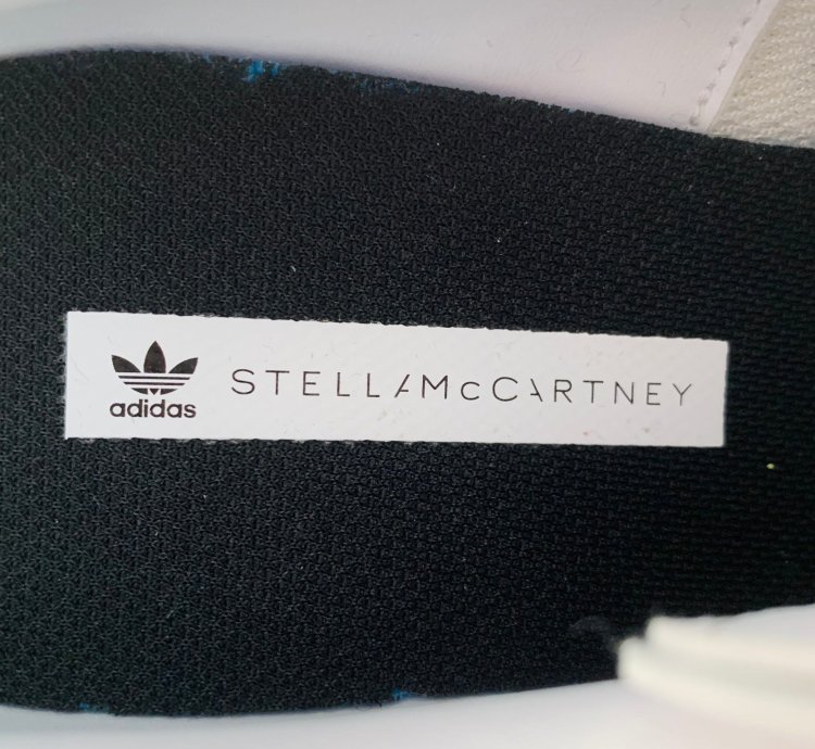 Adidas Stella Mccartney White Multi Color Leather Stars Lace-up Low Top Sneakers